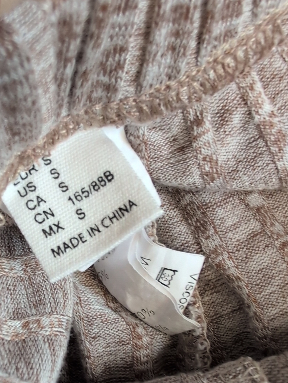 Cozy Ribbed Drawstring Lounge Pants - Taupe - Picture 5 of 7